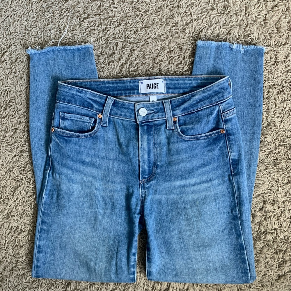 PAIGE Hoxton crop size 25 denim blue jeans